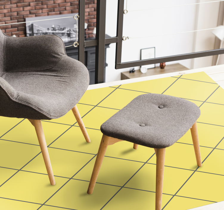 Vinil podovi dnevna soba žuti dijamanti - TenStickers