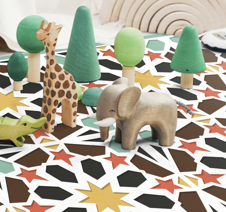 Vinil pločice šarene zvjezdaste ploče - TenStickers