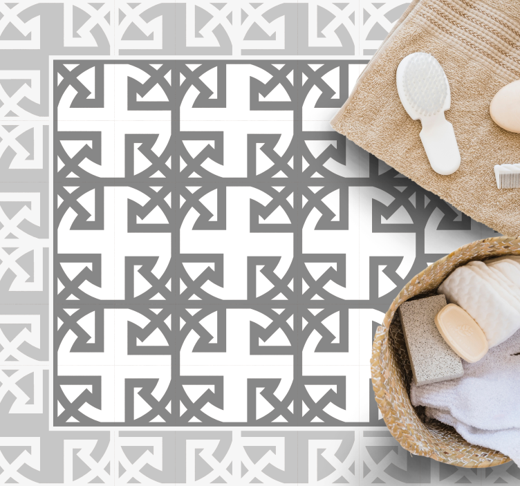 Vinil pločice ukrasni sivi uzorak - TenStickers