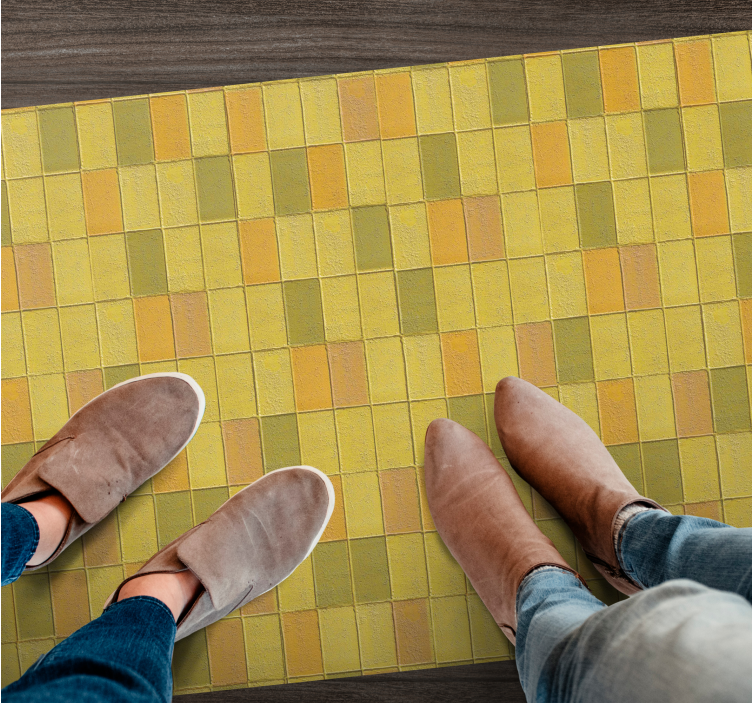 Vinil pločice žuti mozaik aranžman - TenStickers