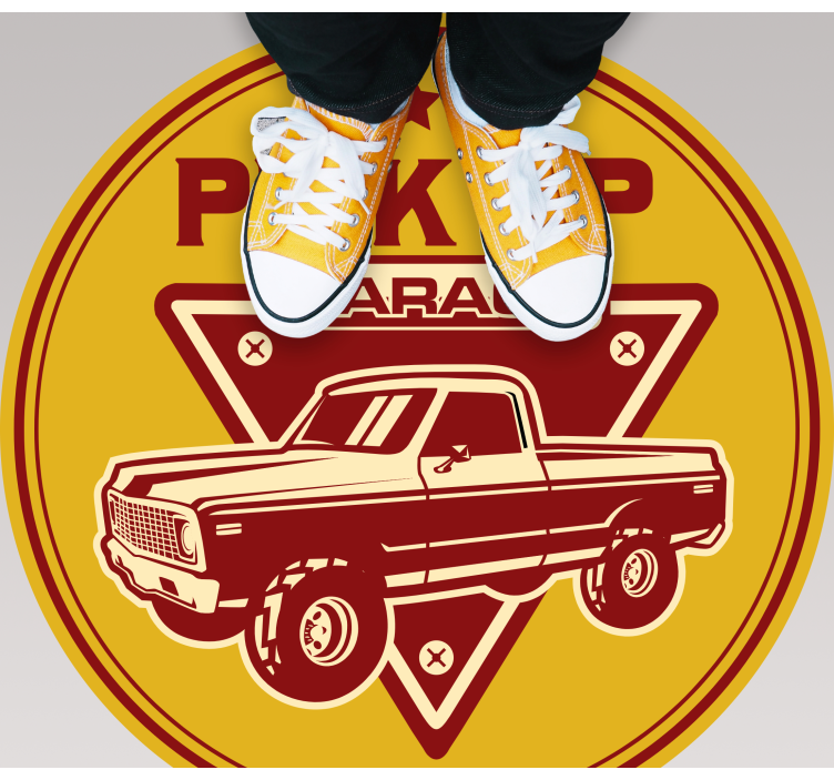 Vinil podovi berba klasična garaža za kamionete - TenStickers