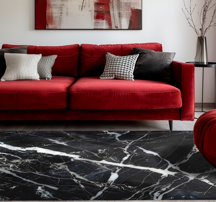 Vinil podovi crno bijele nijanse mramor - TenStickers