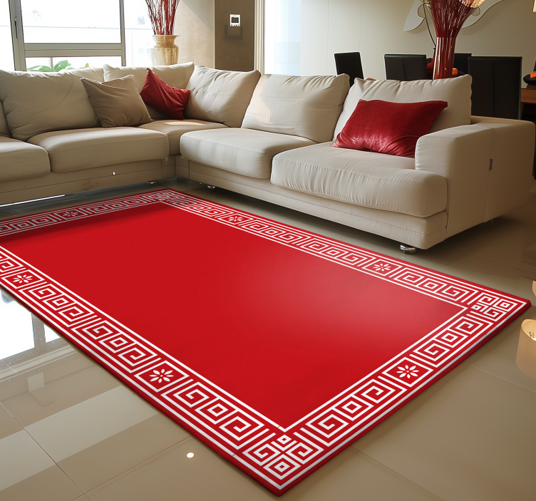 Vinil podovi crvena klasični grčki dizajn - TenStickers