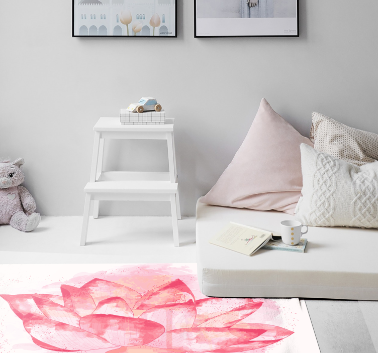 Vinil podovi cvijeće i biljke akvarel lotos - TenStickers