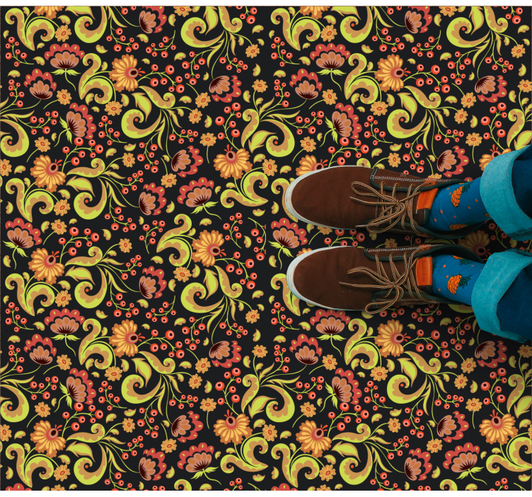 Vinil podovi cvijeće i biljke botanički motiv vrtloga - TenStickers