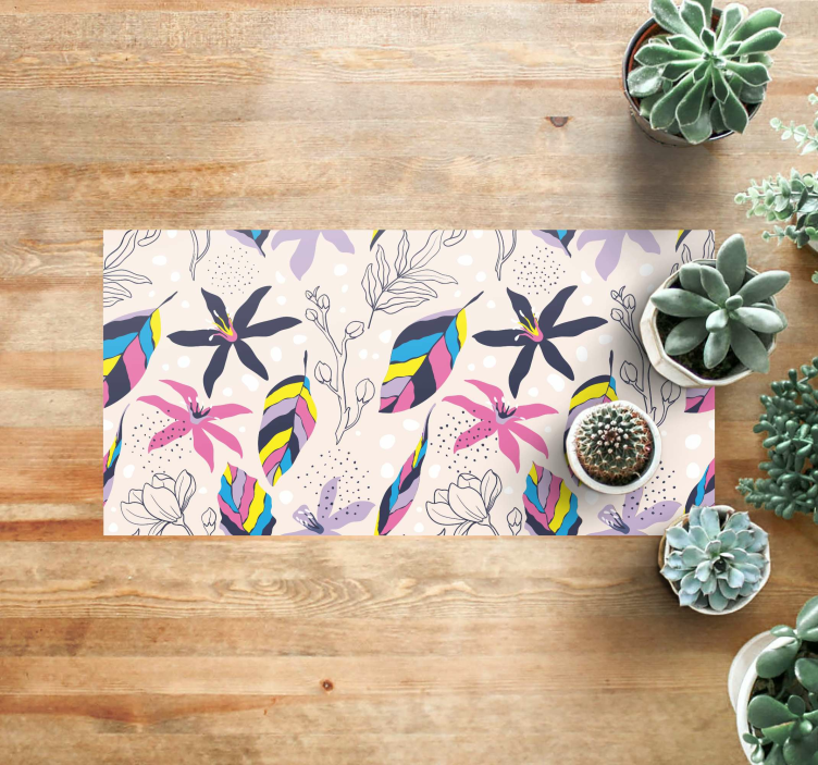 Vinil podovi cvijeće i biljke cvjetna fantazija - TenStickers