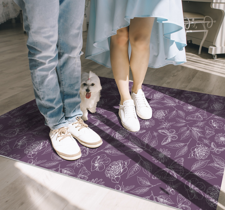 Vinil podovi cvijeće i biljke cvjetna simetrija - TenStickers