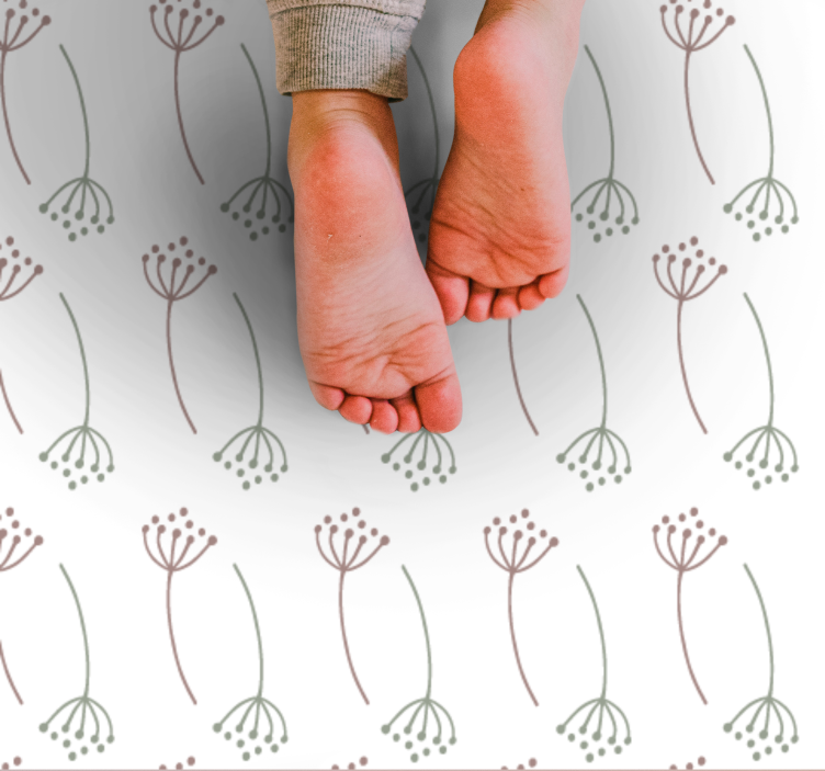 Vinil podovi cvijeće i biljke cvjetni uzorak stabljike - TenStickers