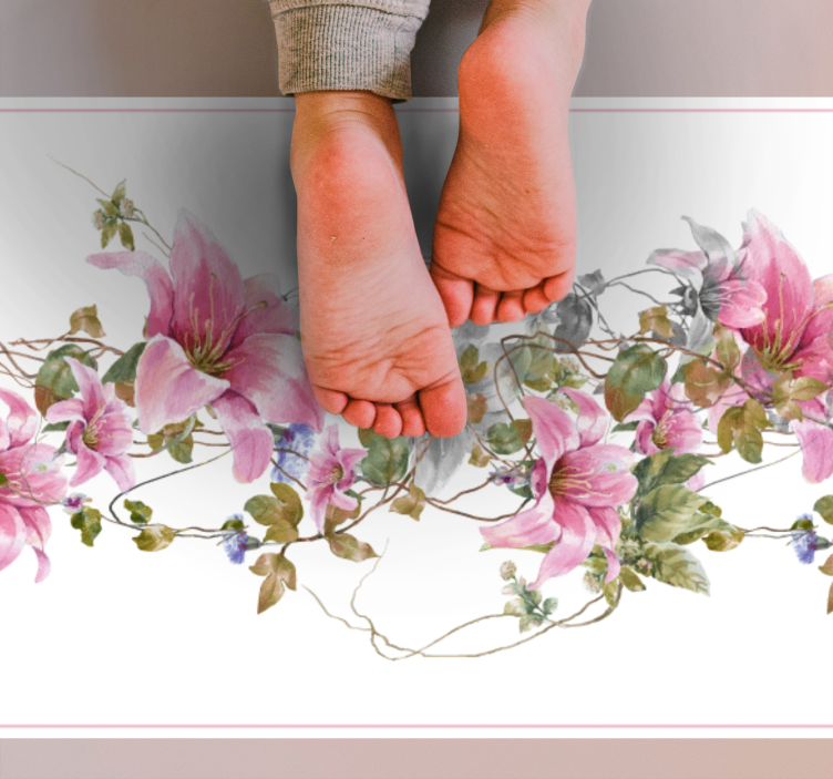 Vinil podovi priroda cvjetni uzorak vinove loze - TenStickers