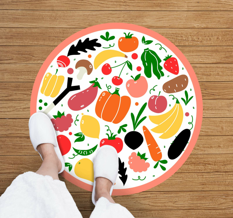 Vinil podovi cvijeće i biljke motiv šarenog voća - TenStickers