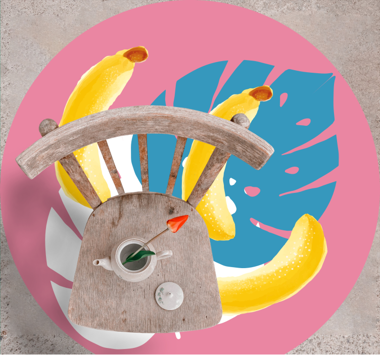 Vinil pod u kuhinji motiv tropske banane - TenStickers