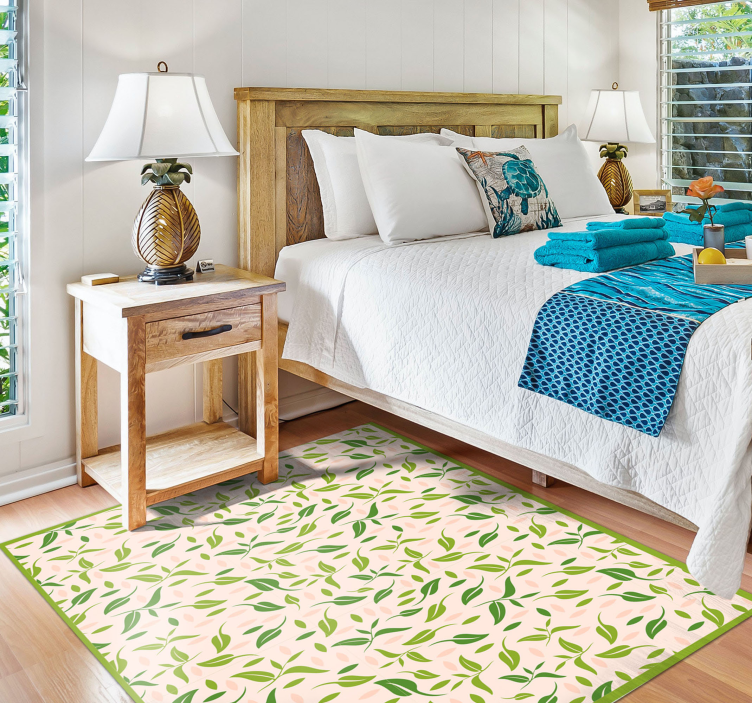 Vinil podovi cvijeće i biljke naglasci lisnatog uzorka - TenStickers