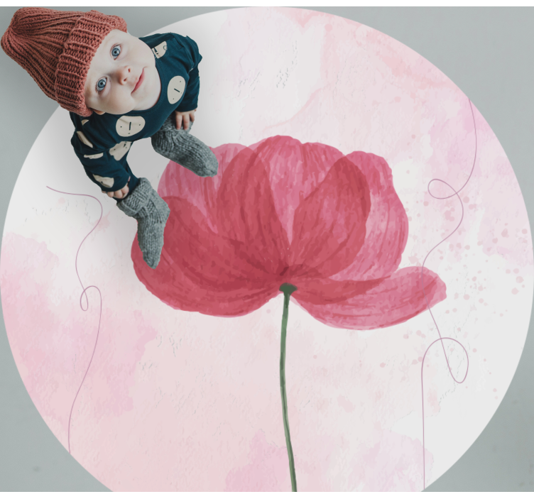 Vinil podovi cvijeće i biljke dizajn maka s akvarelom - TenStickers