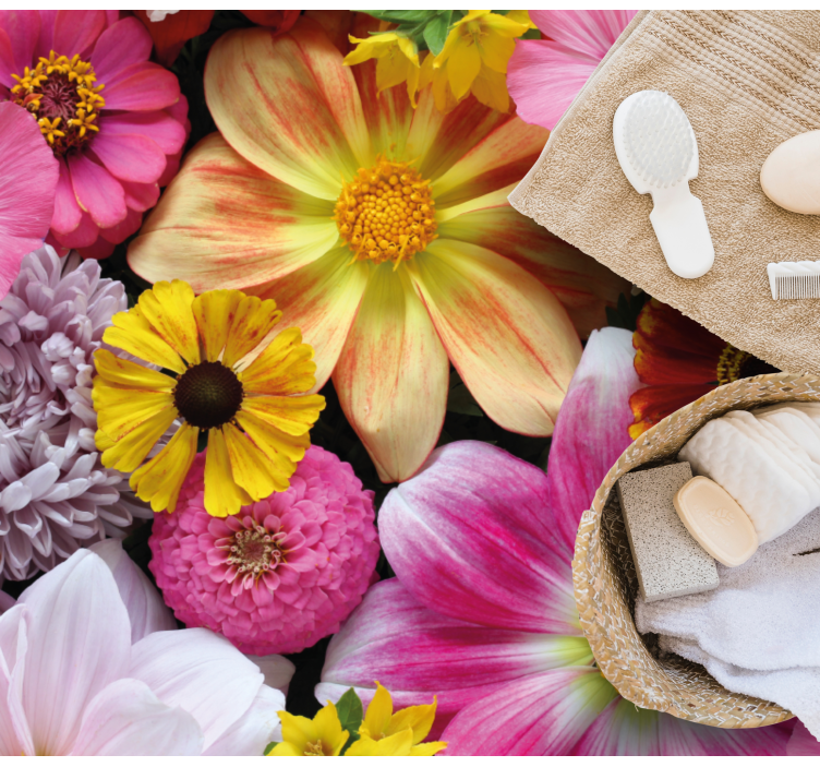 Vinil podovi cvijeće i biljke prekrasan realističan aranžman - TenStickers