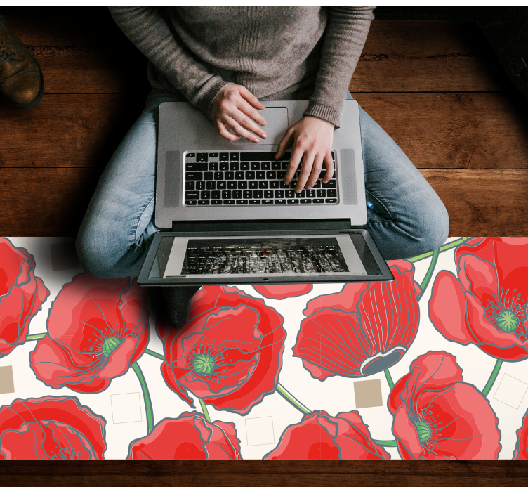 Vinil podovi cvijeće i biljke profinjenost grimizno-cvjetnog - TenStickers