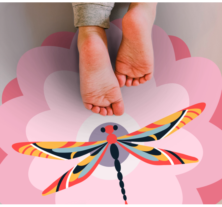 Vinil podovi cvijeće i biljke šareni središnji dio vretenca - TenStickers