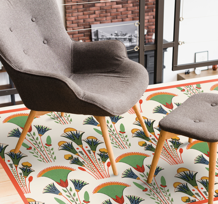 Vinil podovi cvijeće i biljke skandinavski vintage uzorak - TenStickers