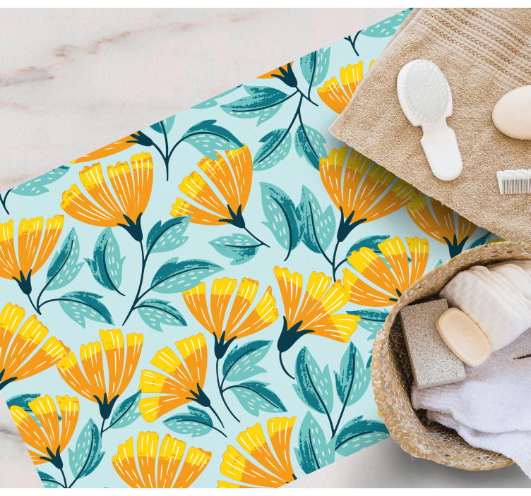 Vinil podovi cvijeće i biljke živahan botanički motiv - TenStickers