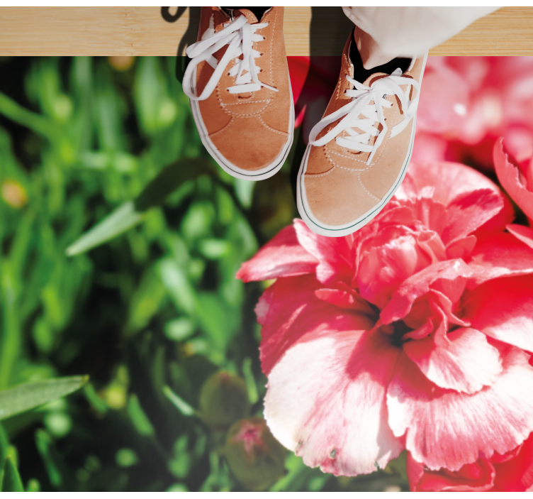 Vinil podovi cvijeće i biljke ružičasta flora i trava - TenStickers