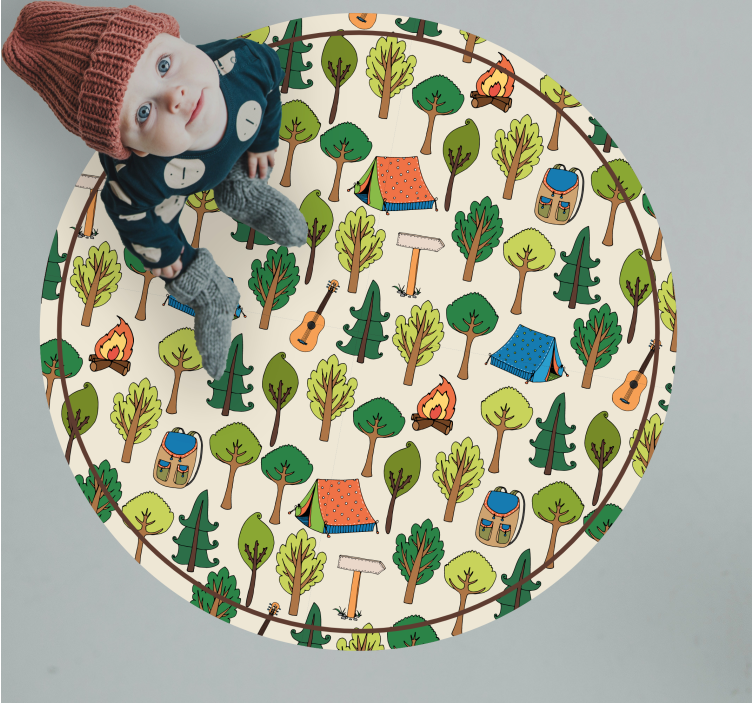 Drugi vinil podovi scena kampiranja i avanture - TenStickers