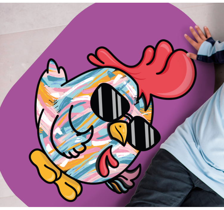 Drugi vinil podovi šik pileći lik - TenStickers