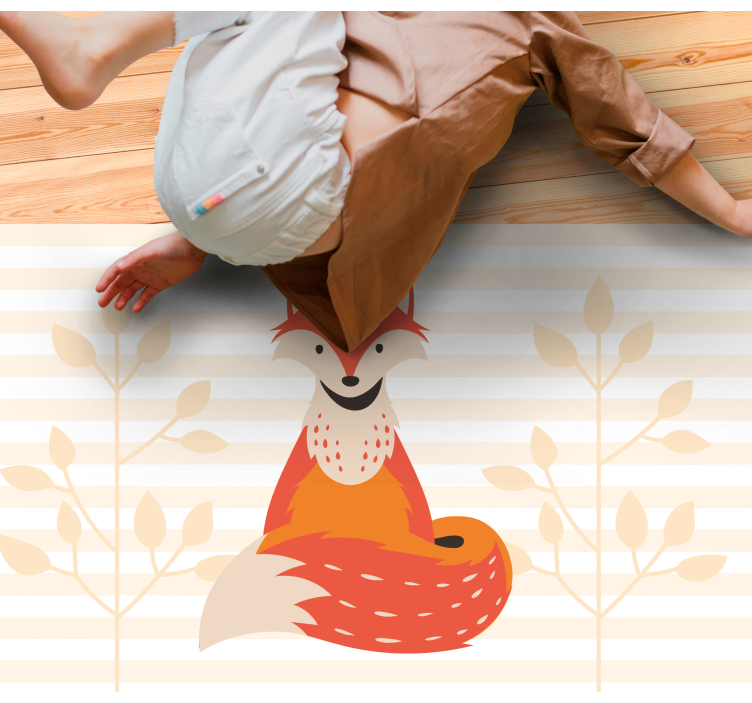 Vinil podovi djeca slatka ilustracija lisice - TenStickers