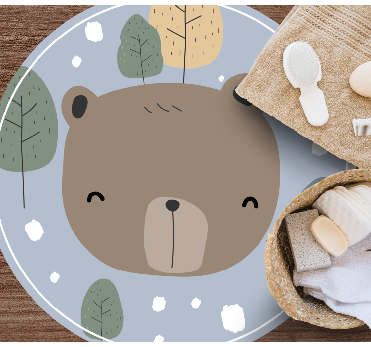 Vinil podovi djeca sretno medvjeđe lice - TenStickers