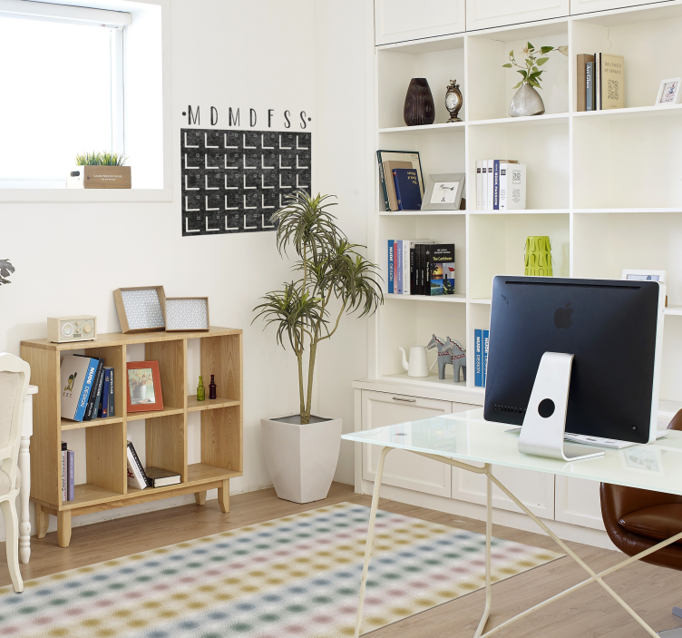 Vinil podovi dnevna soba meke pastelne linije - TenStickers