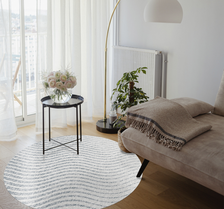 Vinil podovi dnevna soba uzorci mekih valova - TenStickers