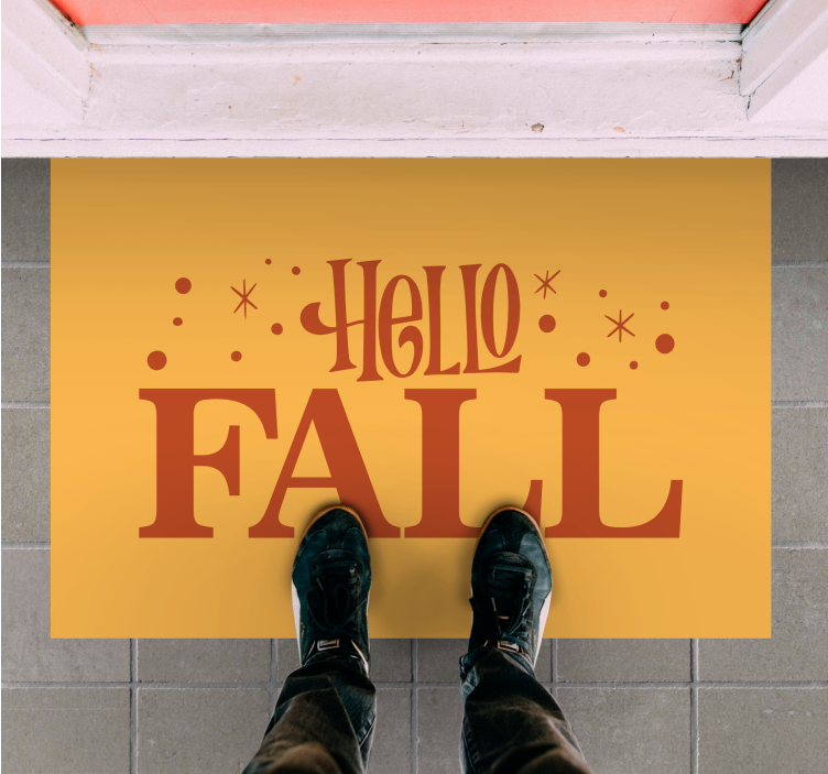 Vinilne prostirke s frazama dobrodošli jesenski ugođaji - TenStickers