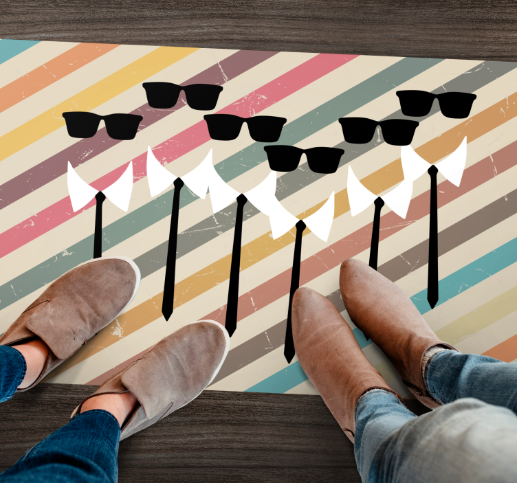 Vinil podovi prugasta elegantna odjeća grupe - TenStickers