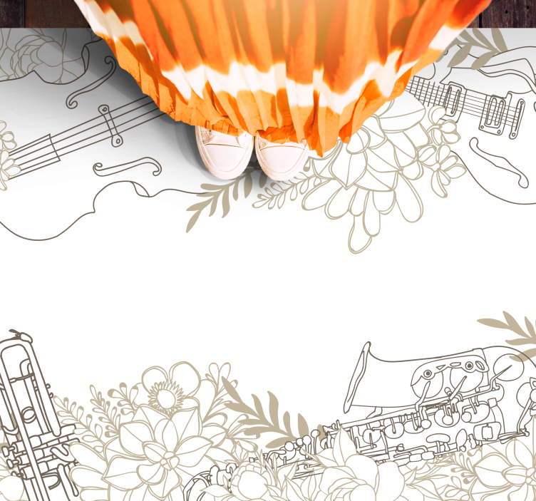 Vinil podovi cvijeće i biljke glazbeni cvjetni aranžman - TenStickers