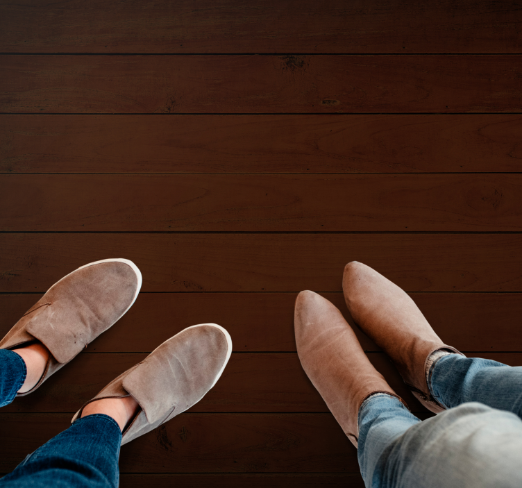 Vinil podovi efekt drva tamnosmeđa tekstura - TenStickers