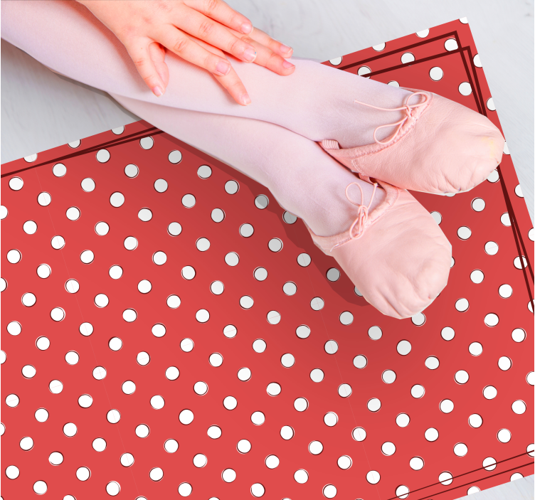 Vinil podovi efekt drva crvene točkice - TenStickers