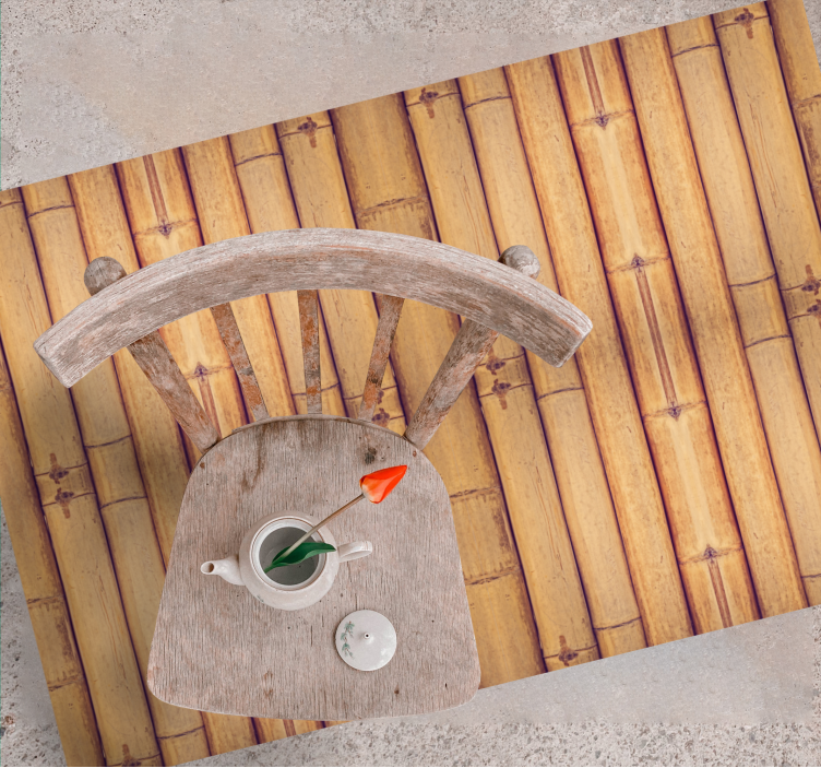 Vinil podovi dnevna soba inspiriran bambusom - TenStickers