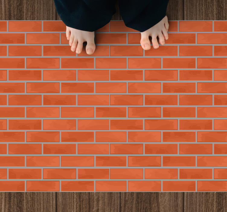 Vinil podovi efekt kamena uzorak crvene cigle - TenStickers