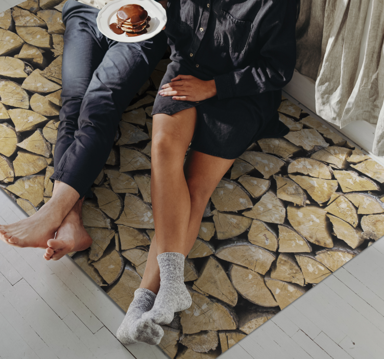 Vinil podovi efekt drva uzorak kriške - TenStickers