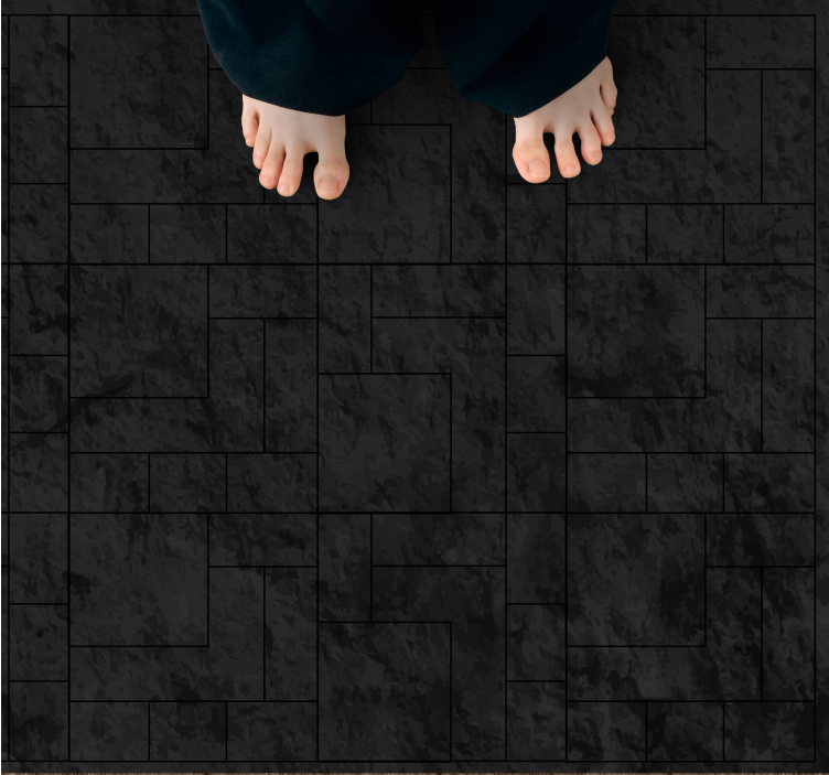 Vinil podovi efekt kamena teksturirana crna površina - TenStickers