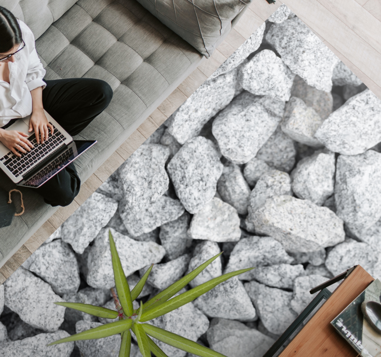 Vinil podovi efekt kamena površina s teksturom kamena - TenStickers