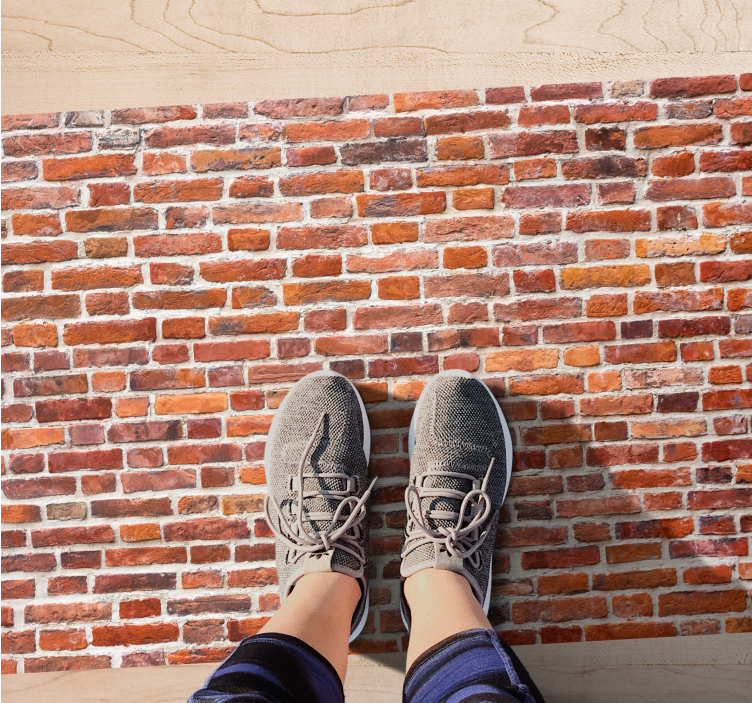 Vinil podovi efekt kamena rustikalni crveni izgled - TenStickers