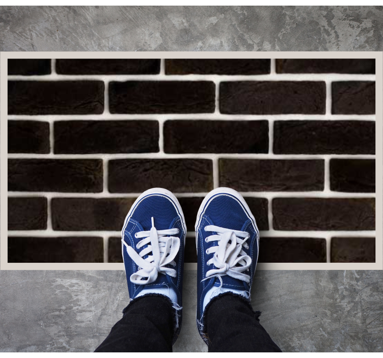 Vinil podovi efekt kamena uzorak crne cigle - TenStickers