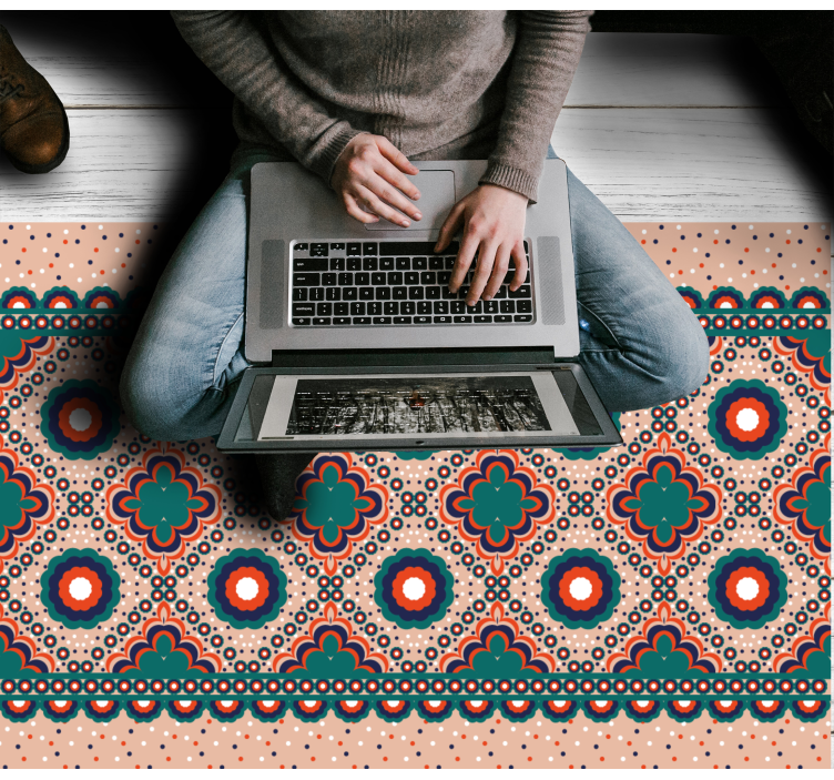 Vinil podovi etnički odvažan cvjetni motiv - TenStickers