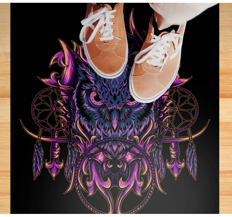 Vinil podovi životinja umjetnost hvatača snova sove - TenStickers