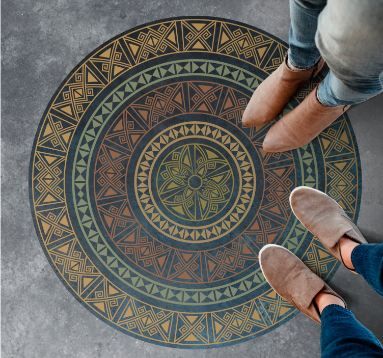 Vinil podovi etnički drevna mandala - TenStickers