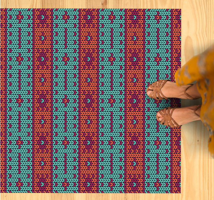 Vinil podovi etnički živahan geometrijski motiv - TenStickers