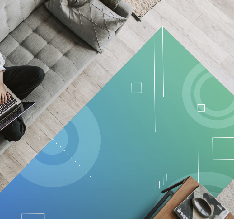 Vinil podovi geometrijski apstraktni geometrijski gradijent - TenStickers