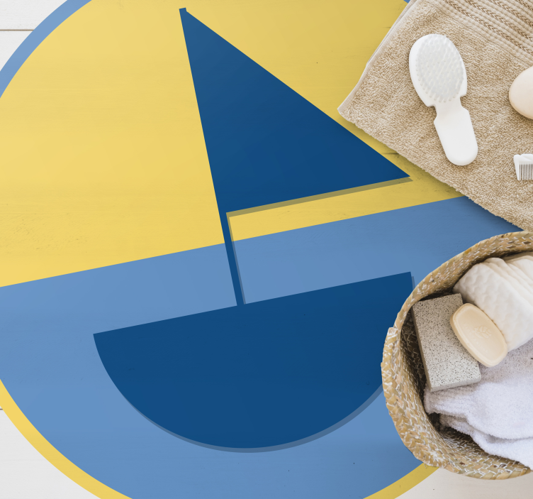 Vinil podovi geometrijski geometrijski motiv jedrenjaka - TenStickers