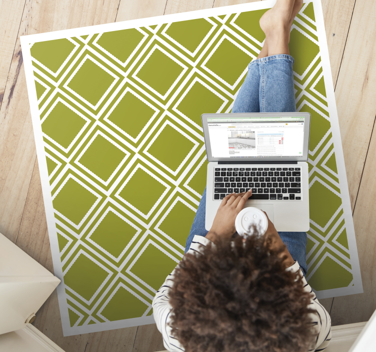 Vinil podovi geometrijski motiv dijamantnog uzorka - TenStickers