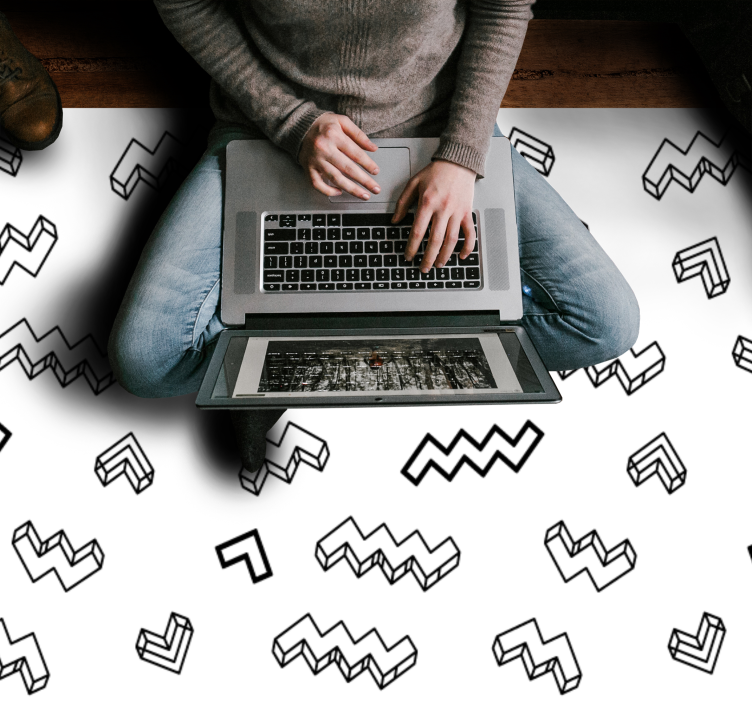 Drugi vinil podovi odvažni kutni uzorci - TenStickers