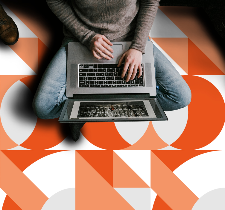 Vinil podovi geometrijski retro geometrijska kompozicija - TenStickers